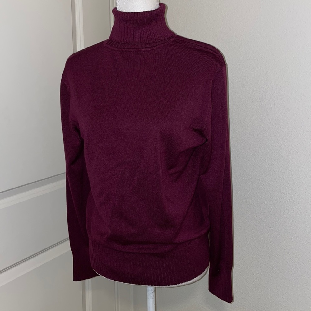 Never Used Unknown Source Dark Purple Turtle Neck… - image 3